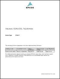 Click here to download B78417A1671A003 Datasheet