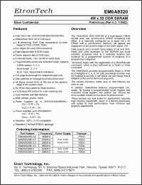 Click here to download EM6A9320 Datasheet