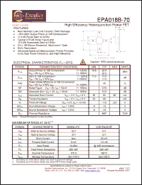 Click here to download EPA018B-70 Datasheet