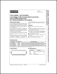 Click here to download 74LVTH162240MEA Datasheet