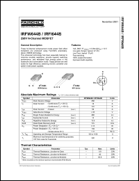 Click here to download IRFW644BTM_FP001 Datasheet