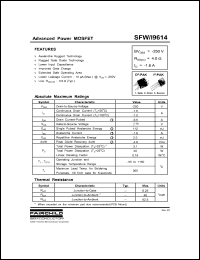 Click here to download SFW9614TM Datasheet