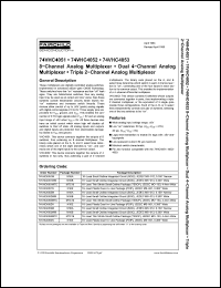 Click here to download 74VHC4052 Datasheet