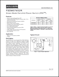 Click here to download FSDM07652RWDTU Datasheet