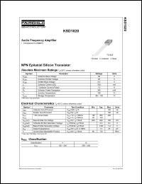 Click here to download KSD1020YTA Datasheet