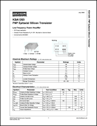 Click here to download KSA1203YTF Datasheet