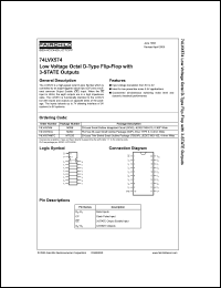 Click here to download 74LVX574MX_NL Datasheet