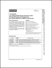 Click here to download 74LCXR2245SJX Datasheet