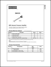 Click here to download 2N4123TA Datasheet