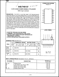 Click here to download 74S137FC Datasheet