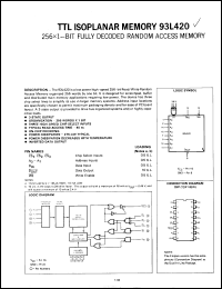 Click here to download 93L420DC Datasheet