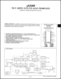 Click here to download UA3089DC Datasheet