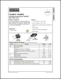 Click here to download FDD8874_08 Datasheet