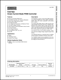 Click here to download FAN7602 Datasheet