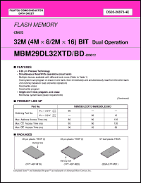 Click here to download MBM29DL322BD80PFTR Datasheet