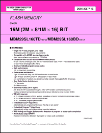 Click here to download MBM29SL160TD-10PFTR Datasheet