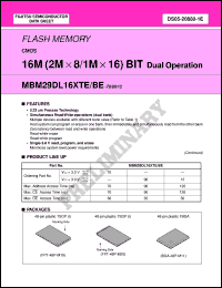 Click here to download MBM29DL164BE-90PBT Datasheet