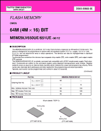 Click here to download MBM29LV651UE12TN Datasheet