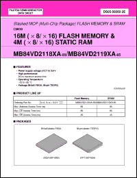 Click here to download MB84VD2118XA-85-PTS Datasheet