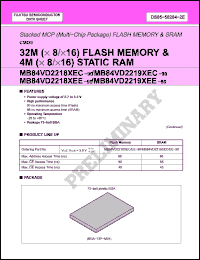 Click here to download MB84VD22191EE-90 Datasheet