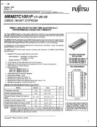 Click here to download MBM27C1001-25CV Datasheet