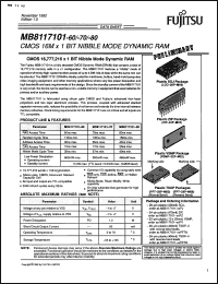 Click here to download MB8117101-60PJ Datasheet