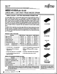 Click here to download MB814100A60PJ Datasheet