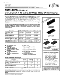 Click here to download MB814170A10PZ Datasheet