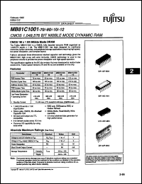 Click here to download MB81C1001A10PJ Datasheet