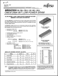 Click here to download MB84256-15LLPF Datasheet