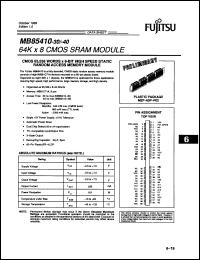 Click here to download MB85410-30PZ Datasheet