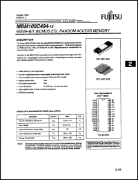 Click here to download MBM100C494-15CV Datasheet