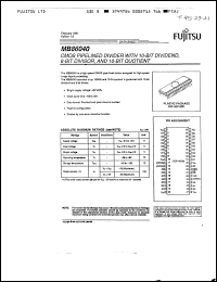 Click here to download MB86040P Datasheet