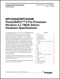 Click here to download MPC8360ETVVAHFG Datasheet