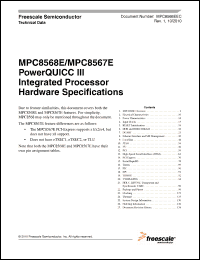 Click here to download MPC8567VTANGGA Datasheet