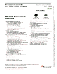 Click here to download MPC5643LFF0MMM1 Datasheet