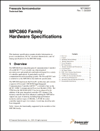 Click here to download MPC860DTZQ50D4 Datasheet