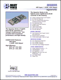 Click here to download GAQW1V540SMT Datasheet
