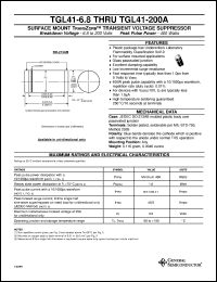 Click here to download TGL41-180 Datasheet