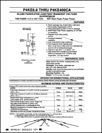 Click here to download P4KE350CA Datasheet