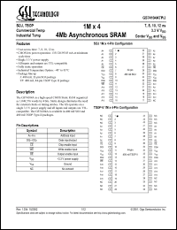 Click here to download GS74104AJ-12 Datasheet