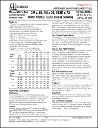 Click here to download GS832236B-166I Datasheet