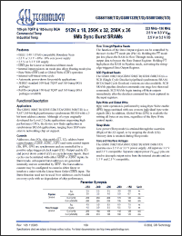 Click here to download GS88132BGT-150I Datasheet