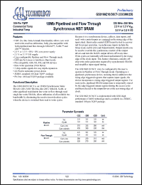Click here to download GS8160Z36CT-250T Datasheet