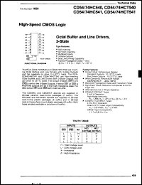 Click here to download CD74HC540EX98 Datasheet