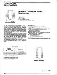 Click here to download CD74AC245E98 Datasheet