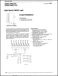 Click here to download CD74HCT151E98 Datasheet