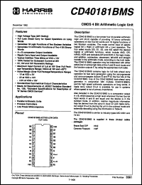 Click here to download CD40181BF3A Datasheet