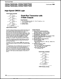 Click here to download CD74HC243EX98 Datasheet