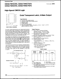 Click here to download CD74HC373H Datasheet